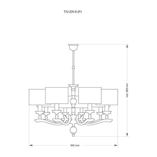 Подвесная люстра Kutek Mood Tivoli TIV-ZW-8 (P)