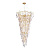 Подвесная люстра Crystal Lux Reina SP34 D1200 Gold Pearl