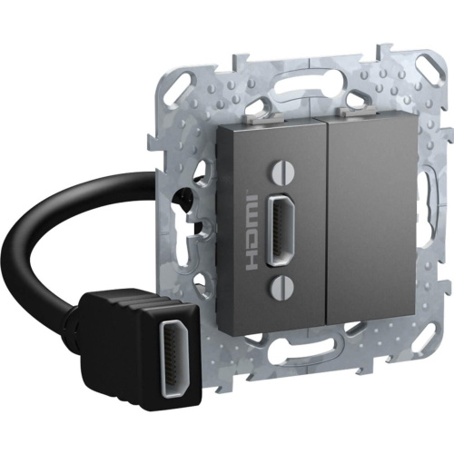 Розетка компьютерная HDMI с переходником Schneider Electric Unica Top MGU5.430.12ZD Розетка компьютерная HDMI с переходником Schneider Electric Unica Top MGU5.430.12ZD