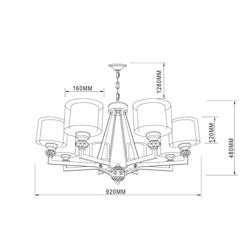Подвесная люстра Vele Luce Lotus VL1053L08 Подвесная люстра Vele Luce Lotus VL1053L08