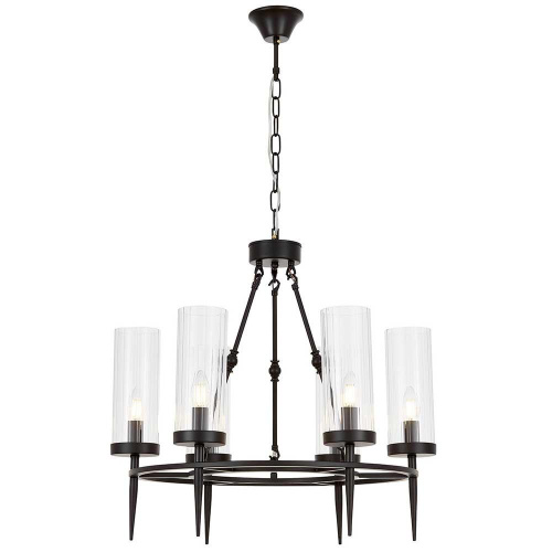 Подвесная люстра Lumina Deco Moratti LDP 8022-6 BK+PR Подвесная люстра Lumina Deco Moratti LDP 8022-6 BK+PR