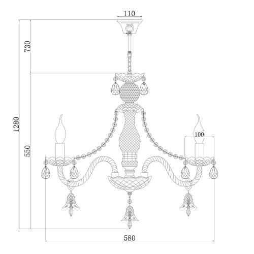 Подвесная люстра Rivoli Campane 1011-206 Б0037790