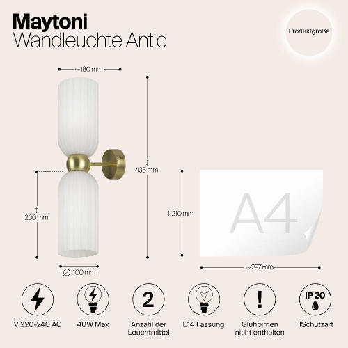 Настенный светильник (бра) Maytoni MOD302WL-02W Настенный светильник (бра) Maytoni MOD302WL-02W