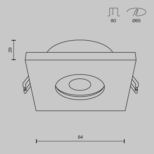 Встраиваемый светильник Technical DL083-01-GU10-SQ-B Встраиваемый светильник Technical DL083-01-GU10-SQ-B