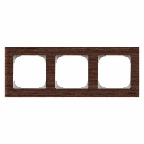 Рамка 3-постовая ABB Sky венге 2CLA857300A2101 Рамка 3-постовая ABB Sky венге 2CLA857300A2101