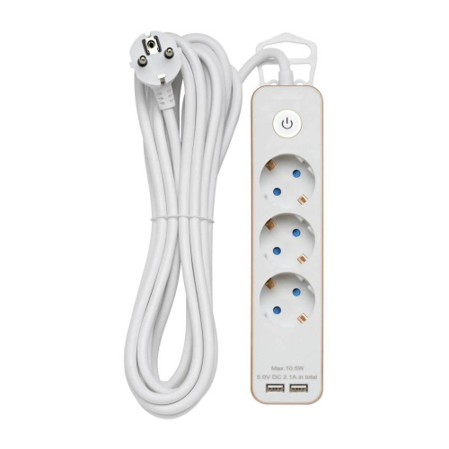 Удлинитель Duwi 2хUSB 3гн 5м с/з 32067 8 Удлинитель Duwi 2хUSB 3гн 5м с/з 32067 8
