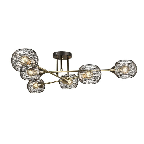 Потолочная люстра Seven Fires Stelara WD3511/6C-BK-AB-BK Потолочная люстра Seven Fires Stelara WD3511/6C-BK-AB-BK