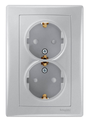 Розетка двойная Schneider Electric Sedna с/з со шторками 16A 250V SDN3000760 Розетка двойная Schneider Electric Sedna с/з со шторками 16A 250V SDN3000760