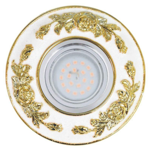 Встраиваемый светильник Fametto Arno DLS-A105 GU5.3 Chrome/White+Gold Встраиваемый светильник Fametto Arno DLS-A105 GU5.3 Chrome/White+Gold