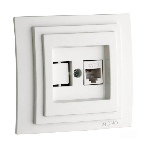 Розетка компьютерная RJ45 Mono Electric Despina 6 кат белый 102-190005-125 Розетка компьютерная RJ45 Mono Electric Despina 6 кат белый 102-190005-125