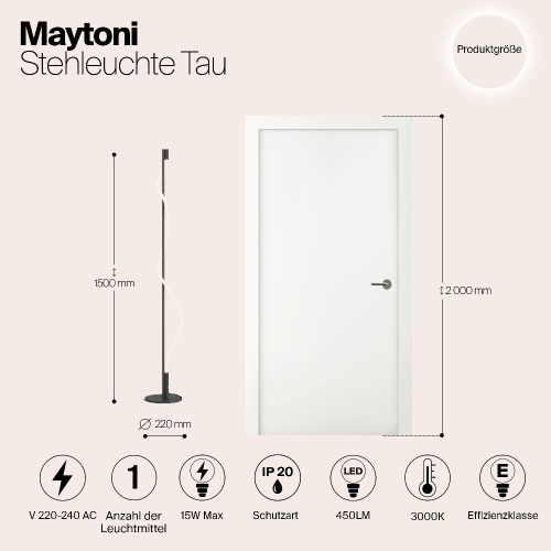 Напольный светильник (торшер) Maytoni MOD166FL-L15B3K Напольный светильник (торшер) Maytoni MOD166FL-L15B3K
