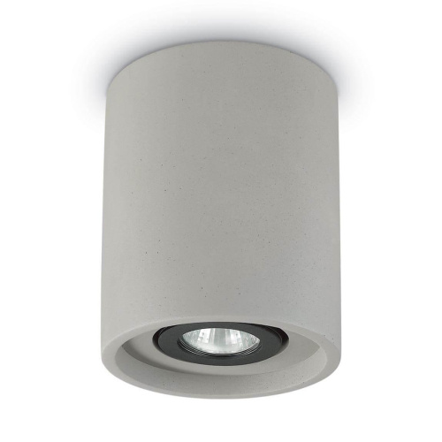Потолочный светильник Ideal Lux Oak PL1 Round Cemento 150437 Потолочный светильник Ideal Lux Oak PL1 Round Cemento 150437