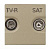 Розетка TV-R-SAT ABB Zenit шампань 2CLA225130N1901