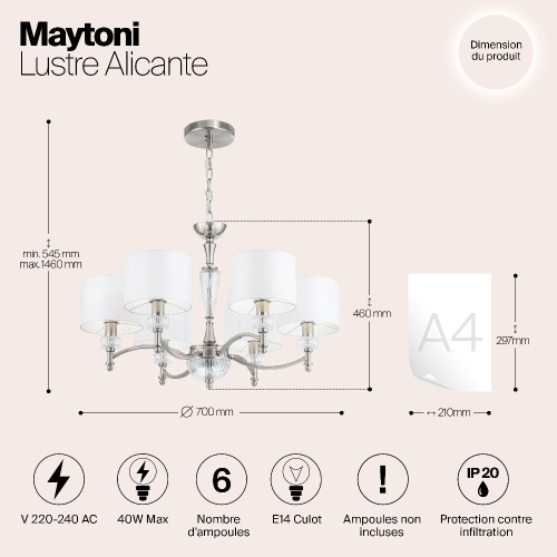 Люстра Maytoni MOD014CL-06N Люстра Maytoni MOD014CL-06N