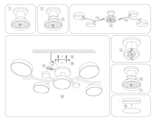 Потолочная светодиодная люстра Ambrella light Comfort LineTech FL4835 Потолочная светодиодная люстра Ambrella light Comfort LineTech FL4835