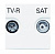 Розетка TV-R-SAT ABB Zenit альпийский белый 2CLA225130N1101