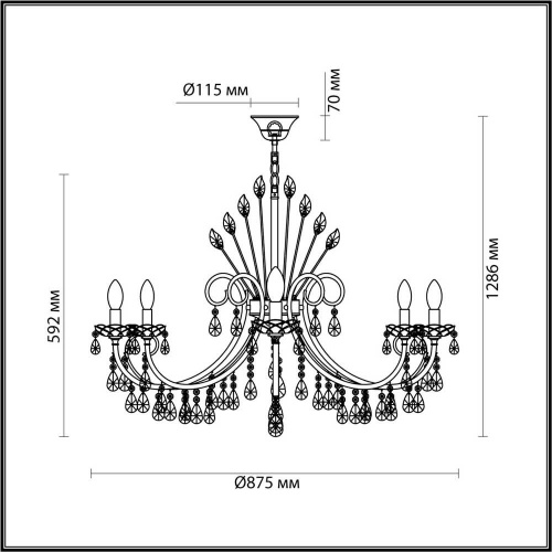 Подвесная люстра Odeon Light Hall Versia 4977/10 Подвесная люстра Odeon Light Hall Versia 4977/10