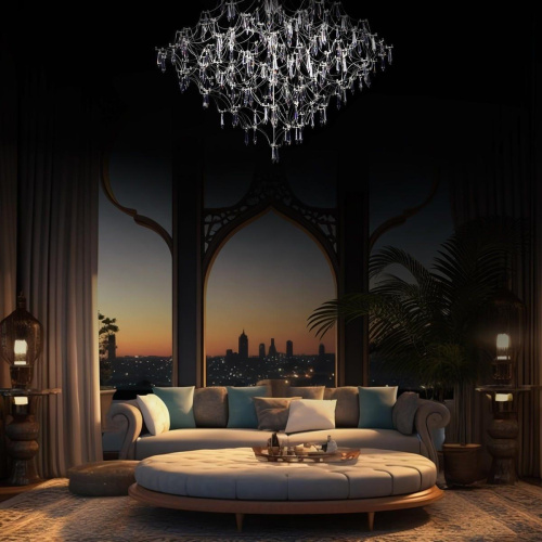 Подвесная светодиодная люстра Loft IT Mira 10259/800 Silver Asfour Подвесная светодиодная люстра Loft IT Mira 10259/800 Silver Asfour