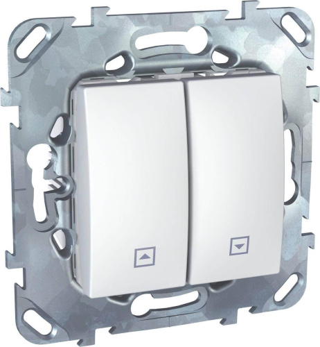 Выключатель двухклавишный кнопочный для жалюзи Schneider Electric Unica MGU5.207.18ZD Выключатель двухклавишный кнопочный для жалюзи Schneider Electric Unica MGU5.207.18ZD