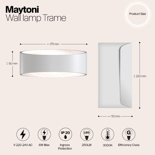 Настенный светодиодный светильник Maytoni Trame C806WL-L5W Настенный светодиодный светильник Maytoni Trame C806WL-L5W