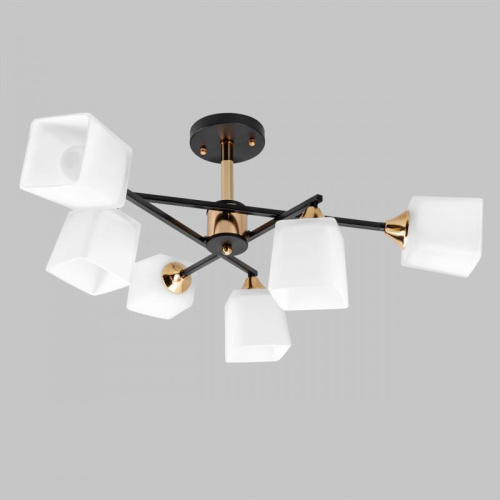 Потолочная люстра IMEX MD.4080-6-S-BK+FGD Потолочная люстра IMEX MD.4080-6-S-BK+FGD