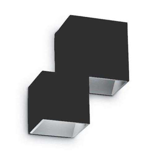 Уличный настенный светодиодный светильник Ideal Lux Rubik Ap2 Nero 4000K 180045 Уличный настенный светодиодный светильник Ideal Lux Rubik Ap2 Nero 4000K 180045