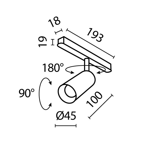 Трековый светильник Technical TR032-2-5W4K-S-W Трековый светильник Technical TR032-2-5W4K-S-W