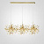 Люстра Tezani Argent Suspension Linear Gold 3 L110 By Imperiumloft