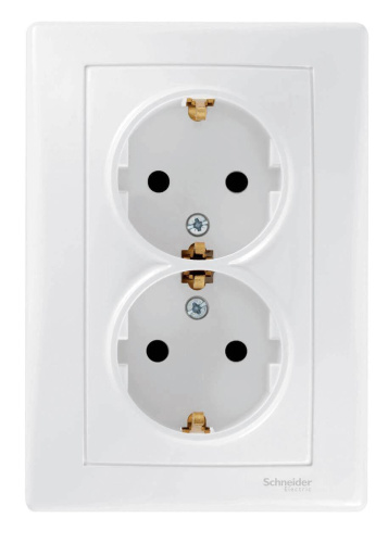 Розетка двойная Schneider Electric Sedna с/з без шторок 16A 250V SDN3000621 Розетка двойная Schneider Electric Sedna с/з без шторок 16A 250V SDN3000621