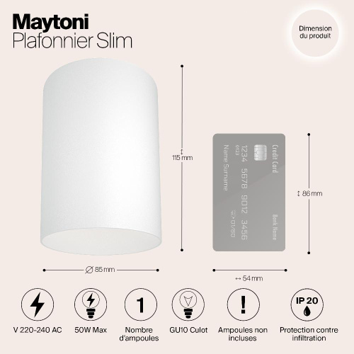 Потолочный светильник Maytoni Alfa C014CL-01W