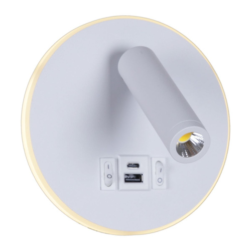 Настенный светодиодный светильник Reluce 86203-9.2-001KT LED12W+USB WT Настенный светодиодный светильник Reluce 86203-9.2-001KT LED12W+USB WT