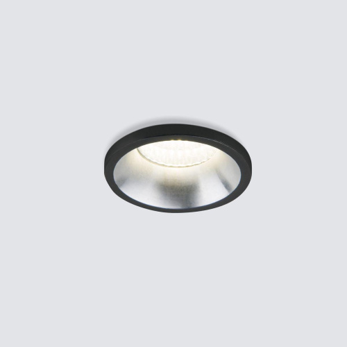 Встраиваемый светодиодный светильник Elektrostandard 15269/LED черный/сатин никель a056019 Встраиваемый светодиодный светильник Elektrostandard 15269/LED черный/сатин никель a056019