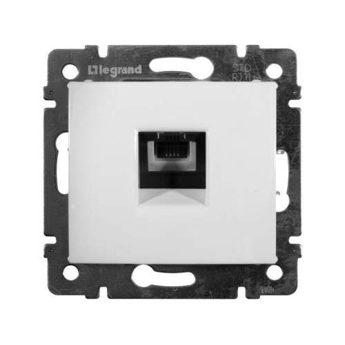 Розетка телефонная RJ11 Legrand Valena белая 774438 Розетка телефонная RJ11 Legrand Valena белая 774438