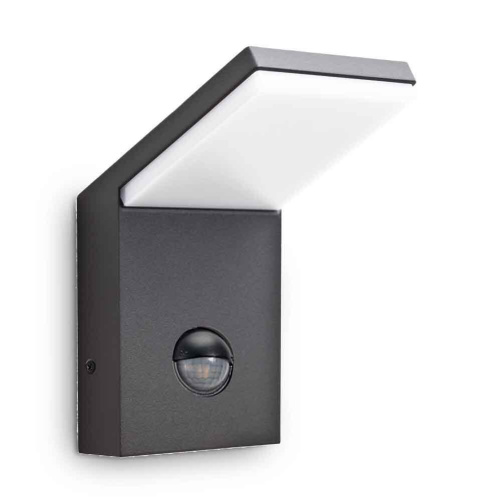 Уличный настенный светодиодный светильник Ideal Lux Style Ap Sensor Antracite 4000K 221519 Уличный настенный светодиодный светильник Ideal Lux Style Ap Sensor Antracite 4000K 221519