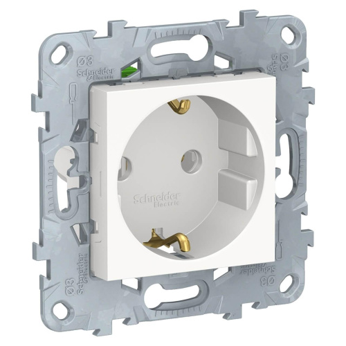 Розетка Schneider Electric Unica New с/з без шторок 16A 250V NU505618 Розетка Schneider Electric Unica New с/з без шторок 16A 250V NU505618