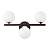 Настенный светильник Lumina Deco Marsiada LDW 6033-3 BK+F.GD