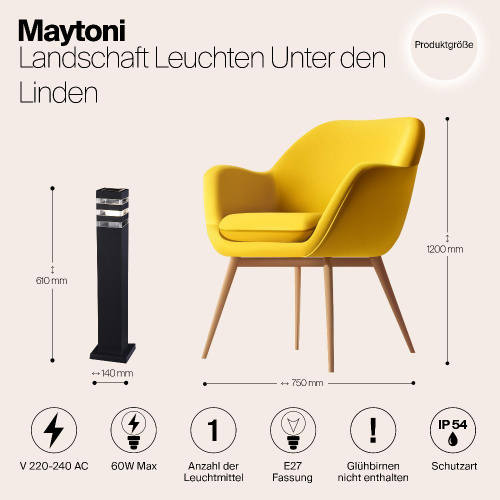 Уличный светильник Maytoni Unter den Linden O578FL-01B Уличный светильник Maytoni Unter den Linden O578FL-01B