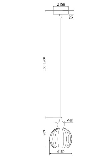 Подвесной светильник Maytoni Karla P006PL-01BS Подвесной светильник Maytoni Karla P006PL-01BS