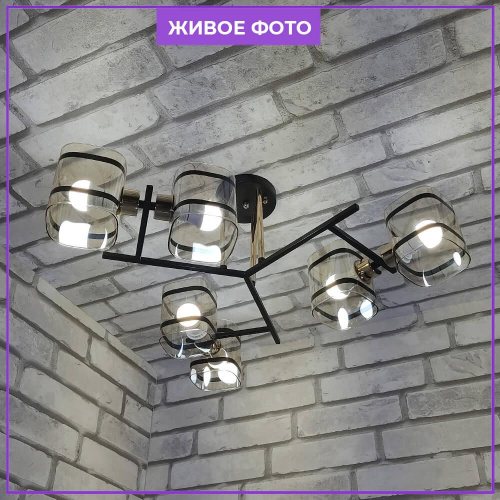 Потолочная люстра Seven Fires Klaso SF3316/6C-BK-FGD Потолочная люстра Seven Fires Klaso SF3316/6C-BK-FGD
