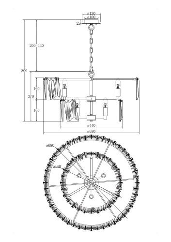 Подвесная люстра Maytoni Puntes MOD043PL-12CH Подвесная люстра Maytoni Puntes MOD043PL-12CH