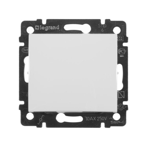 Переключатель одноклавишный проходной Legrand Valena 10A 250V белый 774406 Переключатель одноклавишный проходной Legrand Valena 10A 250V белый 774406
