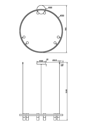 Подвесной светильник Maytoni MOD102PL-L42BK Подвесной светильник Maytoni MOD102PL-L42BK