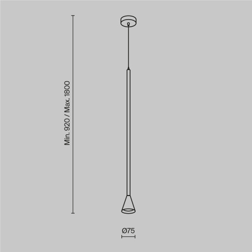 Подвесной светильник Maytoni Arrow P064PL-01B Подвесной светильник Maytoni Arrow P064PL-01B
