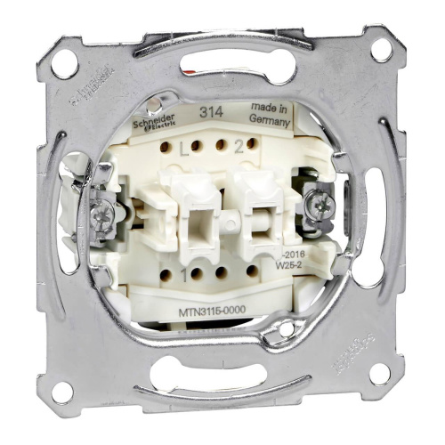 Выключатель двухклавишный Schneider Electric Merten QuickFlex MTN3115-0000 Выключатель двухклавишный Schneider Electric Merten QuickFlex MTN3115-0000