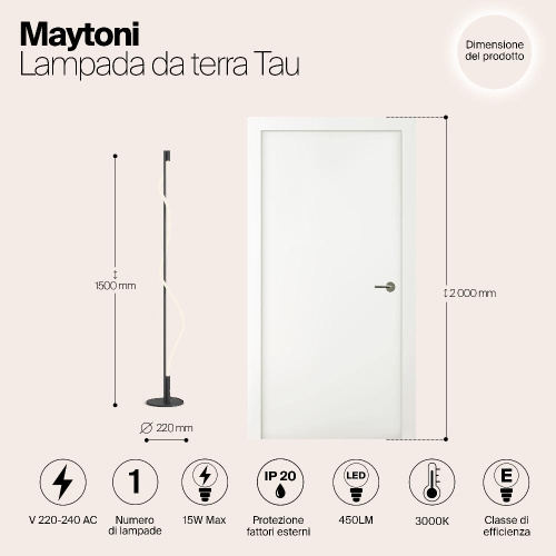 Напольный светильник (торшер) Maytoni MOD166FL-L15B3K Напольный светильник (торшер) Maytoni MOD166FL-L15B3K