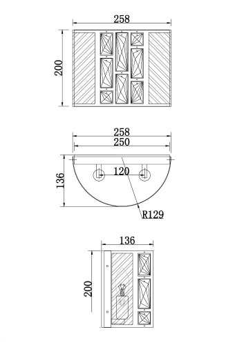 Настенный светильник Maytoni Mercurio MOD028WL-02CH Настенный светильник Maytoni Mercurio MOD028WL-02CH
