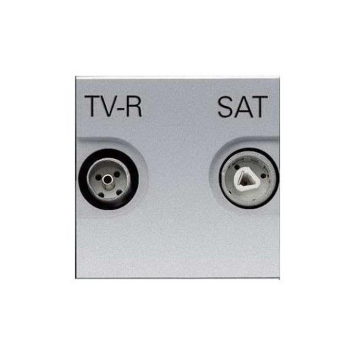 Розетка TV-R-SAT ABB Zenit серебро 2CLA225130N1301