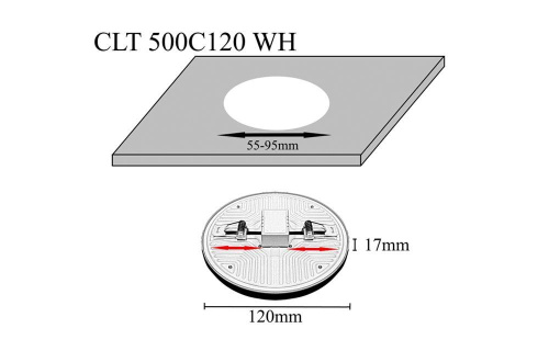 Встраиваемый светодиодный светильник Crystal Lux CLT 500C120 WH 3000K Встраиваемый светодиодный светильник Crystal Lux CLT 500C120 WH 3000K