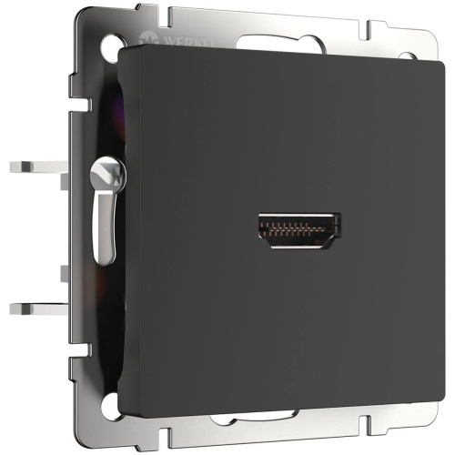 Розетка Werkel HDMI черная матовая WL08-60-11 4690389111051 Розетка Werkel HDMI черная матовая WL08-60-11 4690389111051