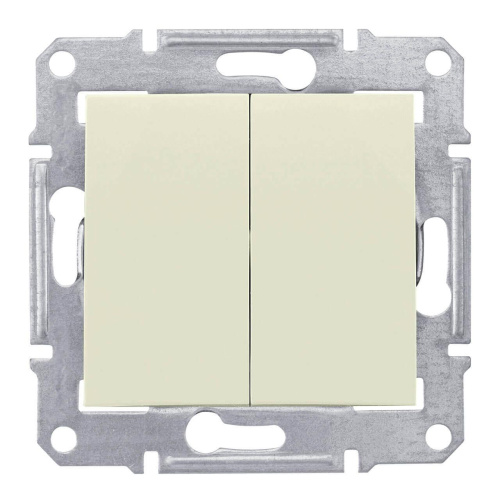 Переключатель двухклавишный Schneider Electric Sedna 10A 250V SDN0600147 Переключатель двухклавишный Schneider Electric Sedna 10A 250V SDN0600147